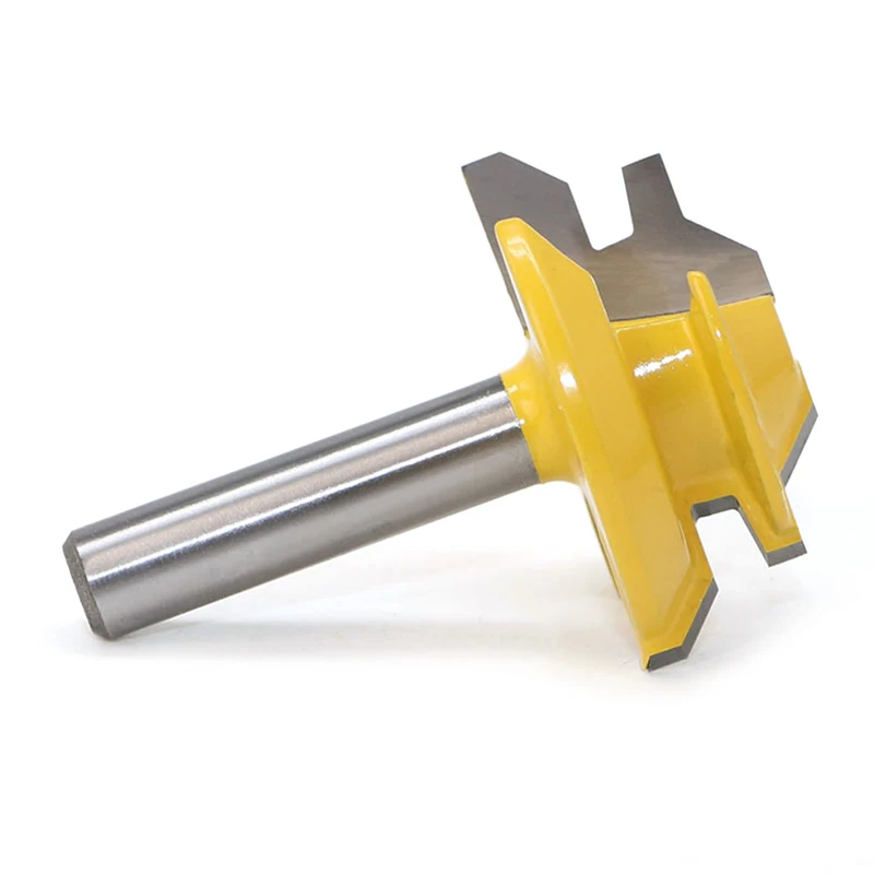 

8MM Shank Tenon Router Bit Milling Cutters Lock Miter Router Bit 45 Degree Width 8*1-1/2 Woodworking Cutter Tenon Cutterdiscount