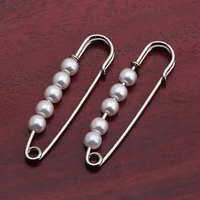 beads safety pins vintage fashion simulated pearl brooch pin jewelry ornaments for scarf coat bag garment decoration accessories