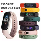 Ремешок для Xiaomi Mi Band 5, 4, 3, силиконовый сменный цветной ремешок из ТПУ Для Xiaomi Band 6, MiBand 4, 3, 5