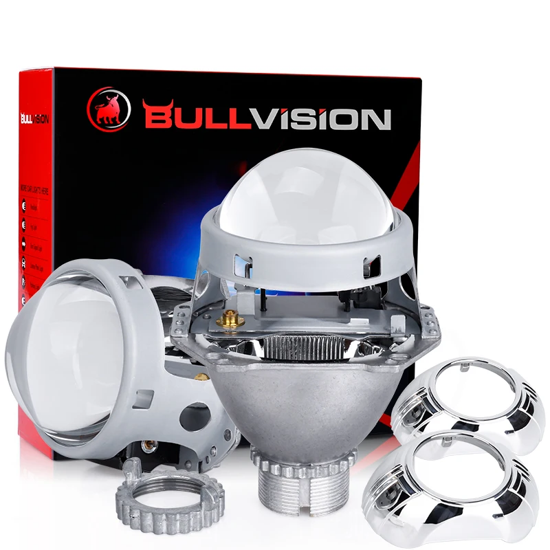 Биксеноновые линзы Bullvision 3 дюйма проектор H4 светодиодный лампа для замены