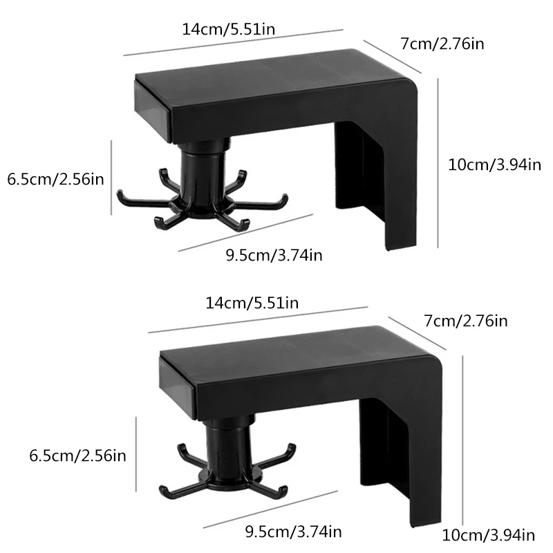 Вращающиеся на 360 градусов кухонные крючки самоклеящиеся 6 крючков настенный