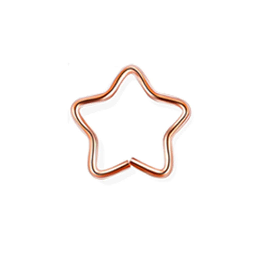 Rose gold1 Серьги-гвоздики Для Пирсинга Ушей, 5 шт., сталь, Daith, сердце, звезда, пирсинг, спираль, ушной хрящ, ювелирные изделия для тела, сексуальные женские аксессуары - Окраска металла: Rose gold1