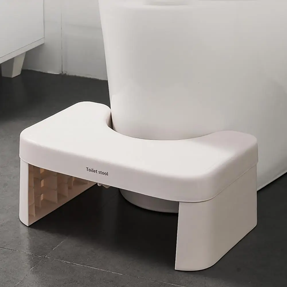 

More Thicken Toilet Step Stool Arc Design Plastic Practical 35 Degrees Toilet Squat Stool for Home