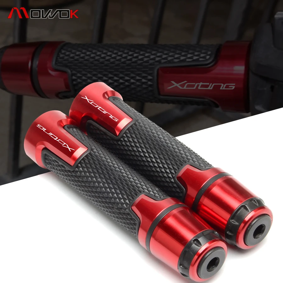 Новинка с логотипом Xciting рукоятка мотоцикла концы ручки для KYMCO XCITING 250 300 350 400 400S
