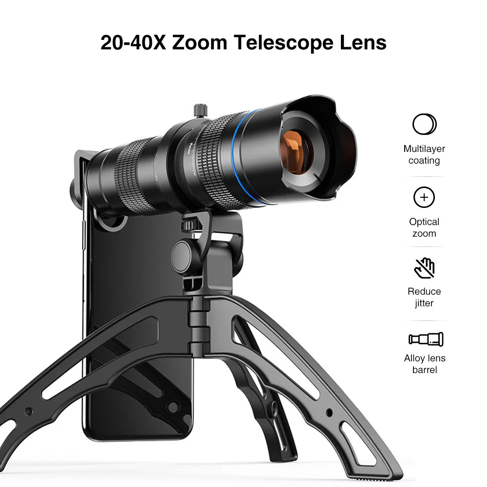 

Телескоп с увеличением 20-40X, Монокуляр со штативом и мобильный телефон для камер Samsung, iPhone, Xiaomi
