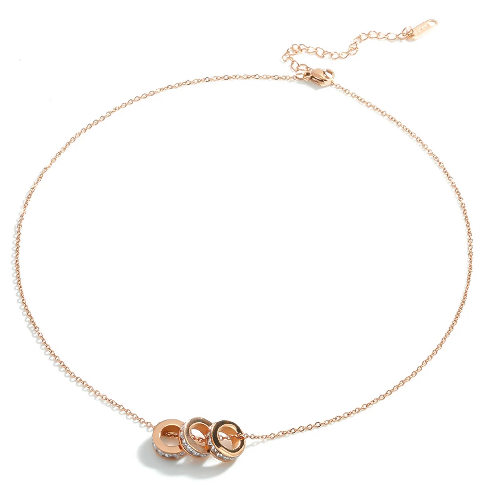 Yhpup Новый Классический круглый кулон с цирконием ААА вращающийся круг ожерелье