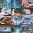 5D алмазная роспись дракона абстрактная астронавт Космос полная вышивка искусство Вышивка крестиком Мозаика стразы набор для творчества подарок декор