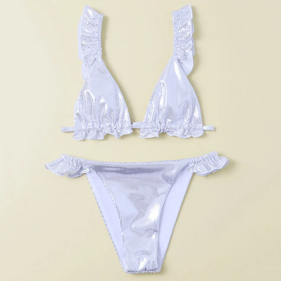 Купальник-бикини с оборками для девочек цвет в ассортименте 1 шт | Спорт и