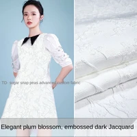 three dimensional embossed plum dark pattern yarn dyed jacquard fabric sewing fabric factory shop is not out of stock