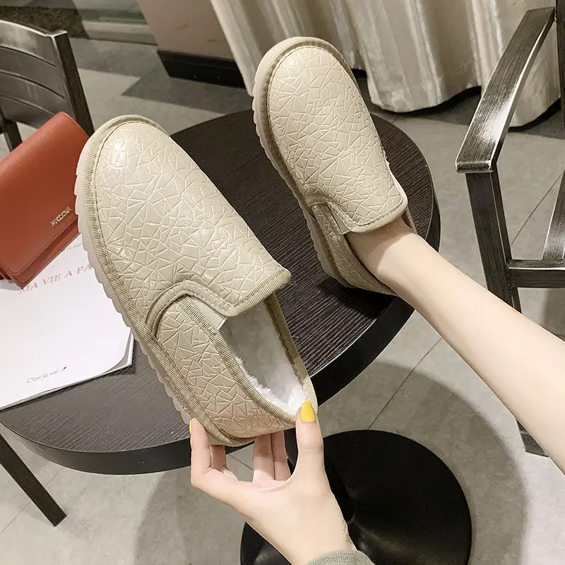 

Новинка 2021, зимние универсальные теплые ботинки в Корейском стиле на плоской подошве, с бархатной подкладкой из хлопка