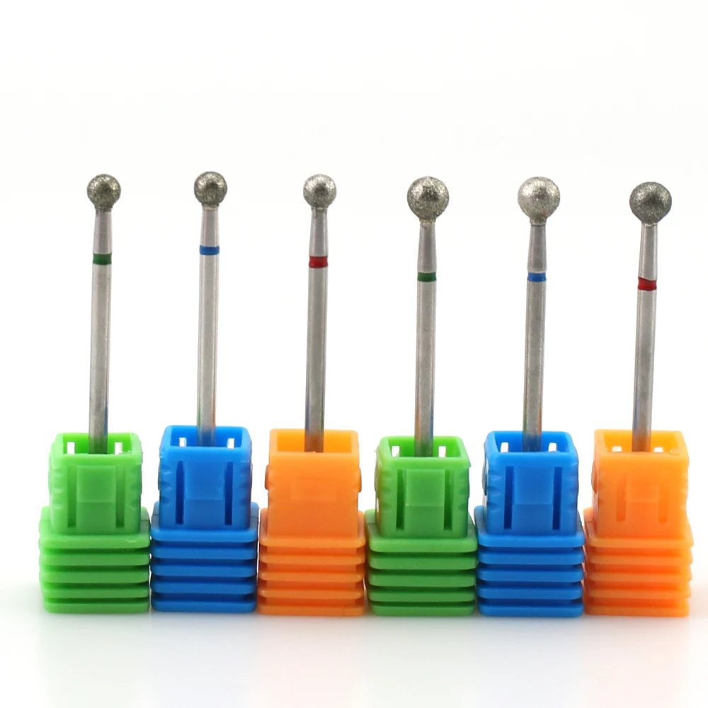 

1 шт. Алмазная фреза для ногтей, Шариковая электрическая фреза, 4,0/5,0 мм, заусенцы, роторные фрезы для маникюра, пилка для кутикулы, фотоинстру...