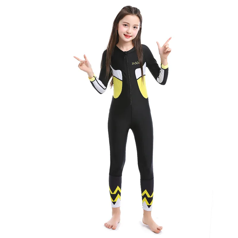 

ZCCO Surfing Rash Guards boys Girls Snorkeling Long sleeve thin Wetsuit kids Full Body Skin Diving Suit Anti-Jellyfish swimwear