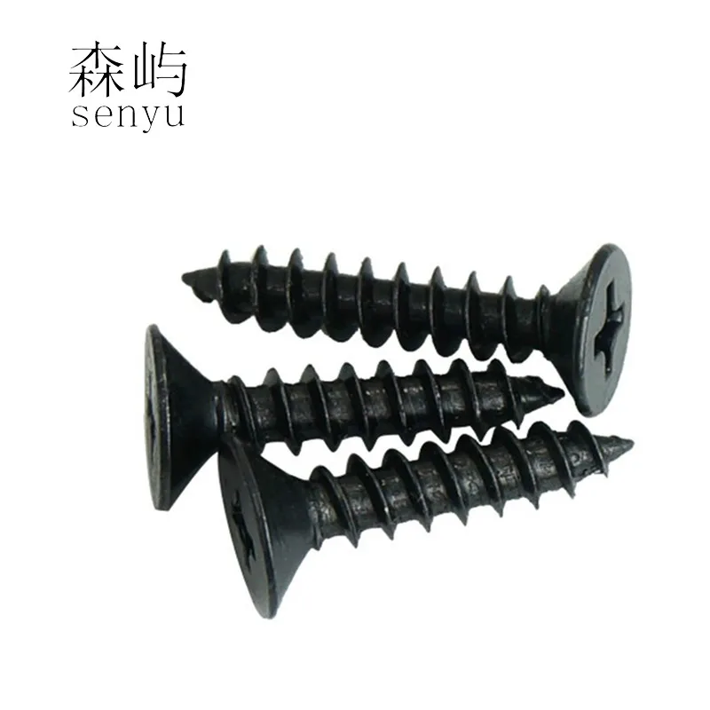 Luchang 1000 шт. KA черный саморезы винт с потайной головкой плоской электронные