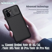 for xiaomi redmi note 10 pro case note10 10s 4g 5g cover nillkin camshield slide camera lens protect for redmi note 10 pro max
