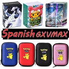 Испанскиеанглийские карты GX VMAX Flash Pokemon Pikachu, игровые карты, держатель для карт, альбом, Жесткий Чехол, книга, коробка для хранения