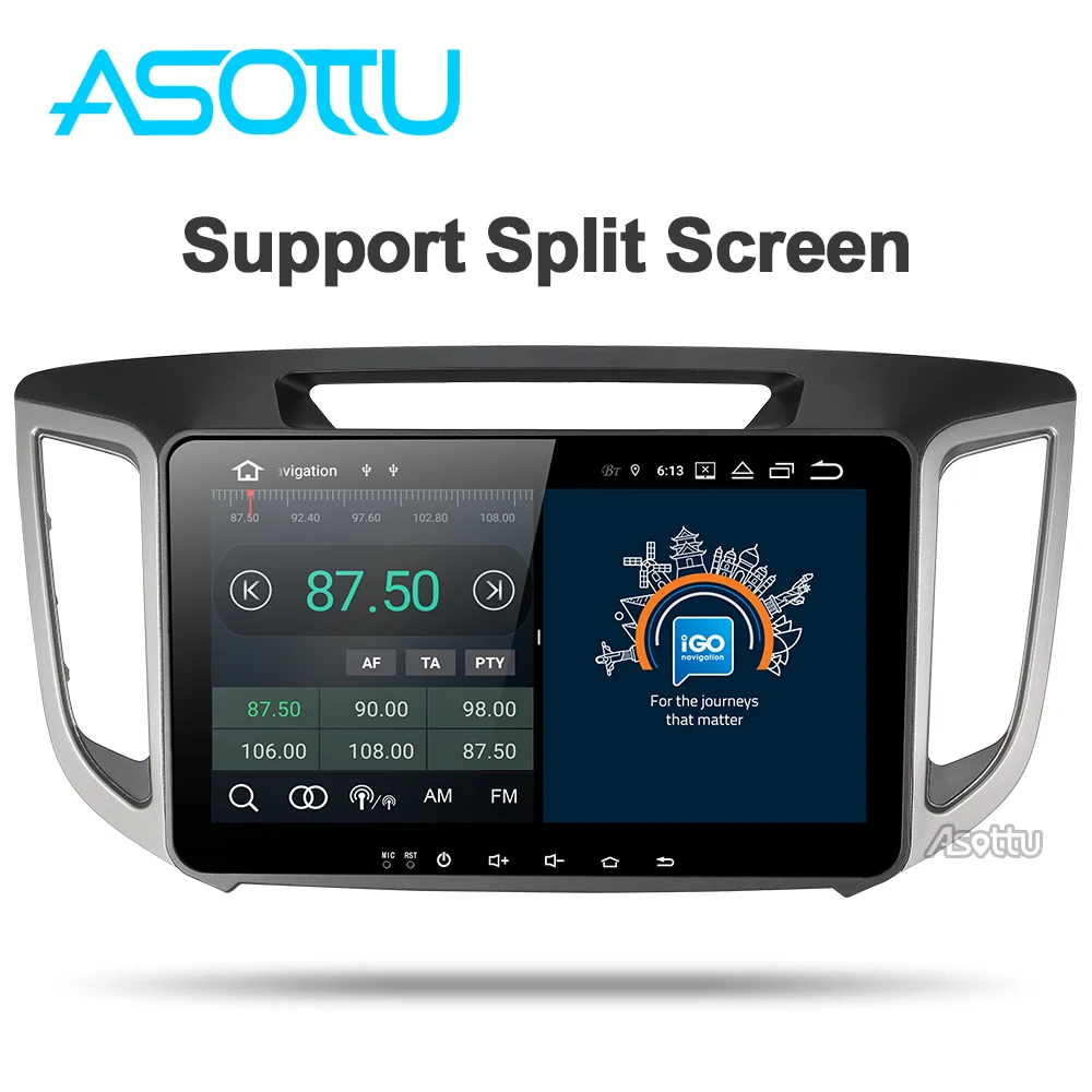 Автомобильный dvd-плеер Asottu HY301 2G android 9,0 PX30 1024*600 для HYUNDAI IX25 CRETA gps стерео автомобильный мультимедийный плеер dvd