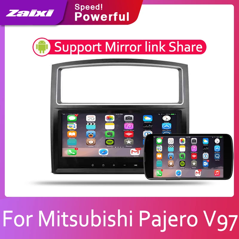 Автомобильный экран системы Android для Mitsubishi Pajero V97 2006 2007 2008 2009 2010 2011 2012 2013 2014 015