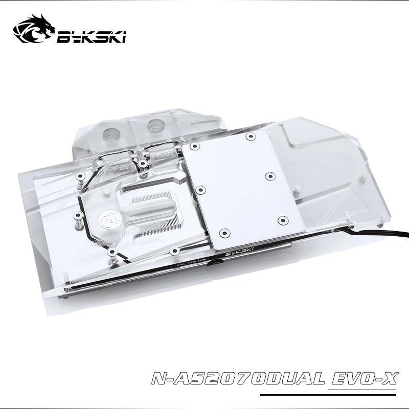 BYKSKI блок водяного охлаждения для ASUS DUAL RTX2070 O8G EVO/RTX 2060S A8G EVO /5V 3PIN/12V 4PIN A RGB /RGB