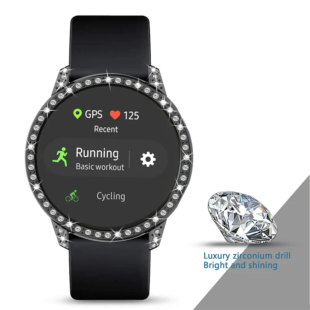 

PC Protective Case Anti-Scratch Watch Cover with Zirconum Drill for Samsung Galaxy Watch Active Accessories