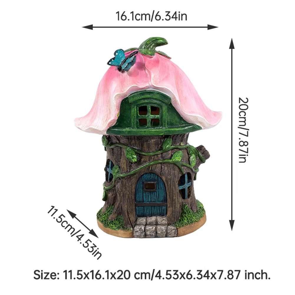 

Resin LED Sculpture Mushroom Garden House Decoration Solar Ornament Lights Craft Miniature Led Light Yard Walkway FIllumination