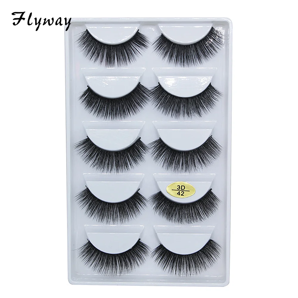 5 пар ресниц 3d норковые ресницы натуральные длинные 1 коробка см-1 8 см накладные