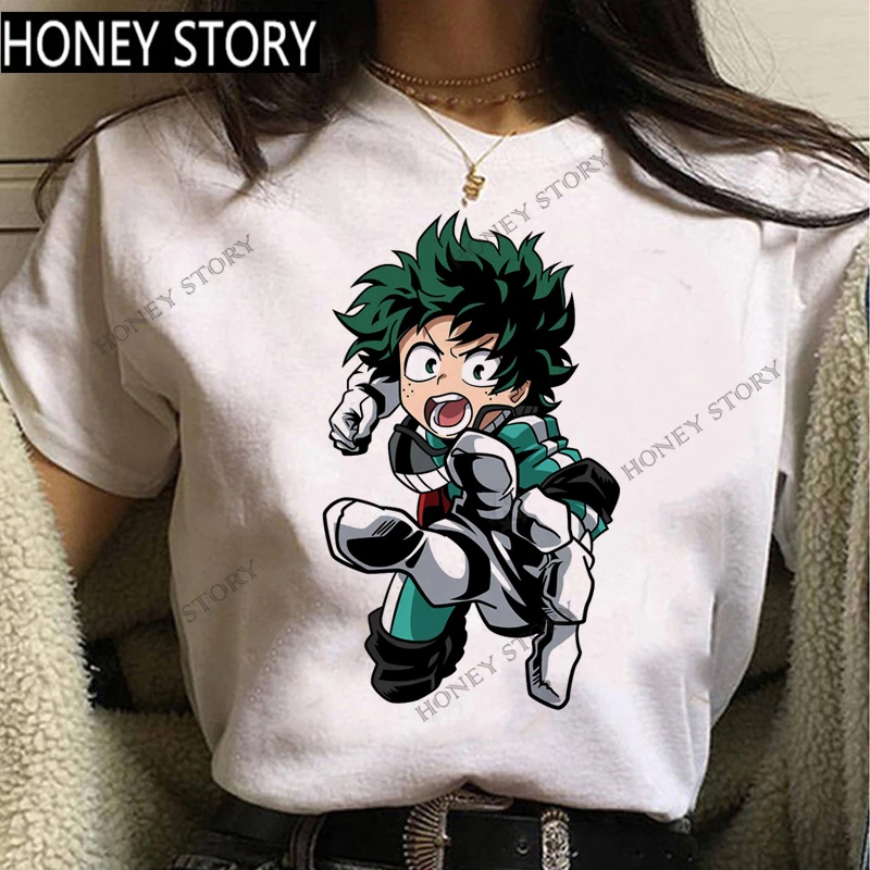

Anime Woman T-shirt Japanese Anime My Hero Academia Cartoon Printed Women's T-shirt Short Sleeve