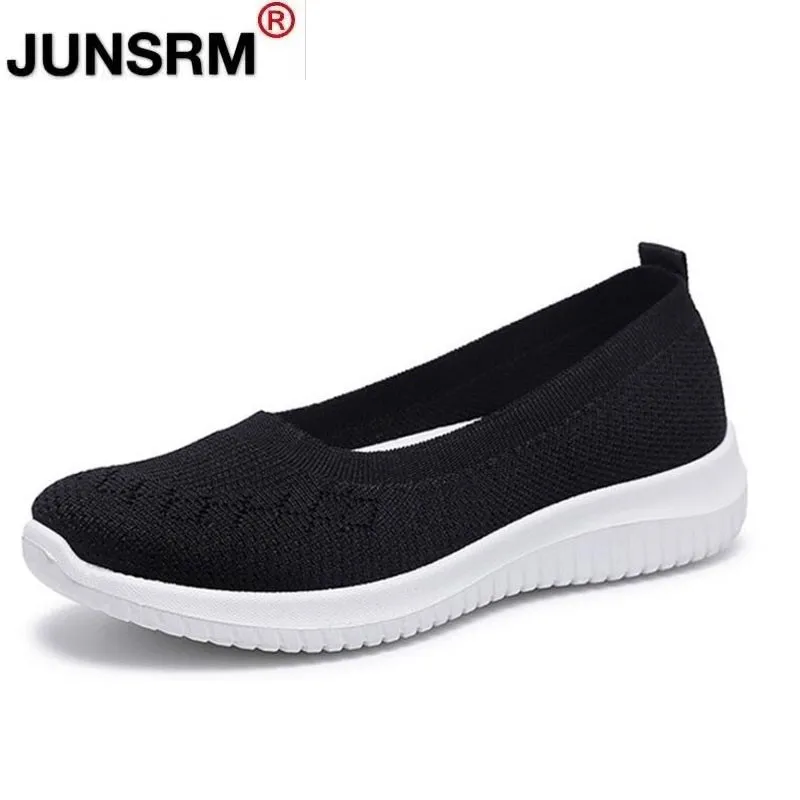 

Hot Sale Women's Flat Shoes Summer Mesh Breathable Casual Flats Sneakers Ladies Shallow Comfort Walking Shoes2021
