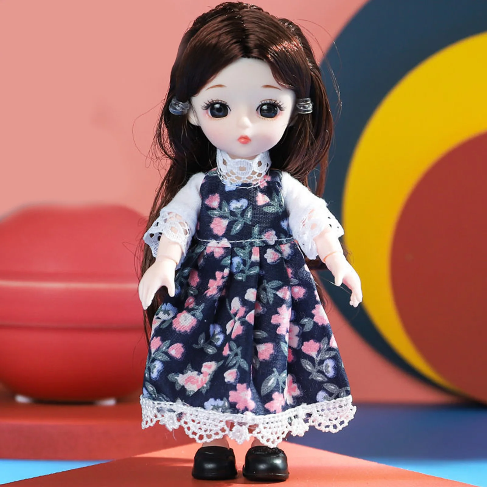 Kawaii BJD кукла подвижная шарнирная Обнаженная Набор Красивые 3D глаза маленькая