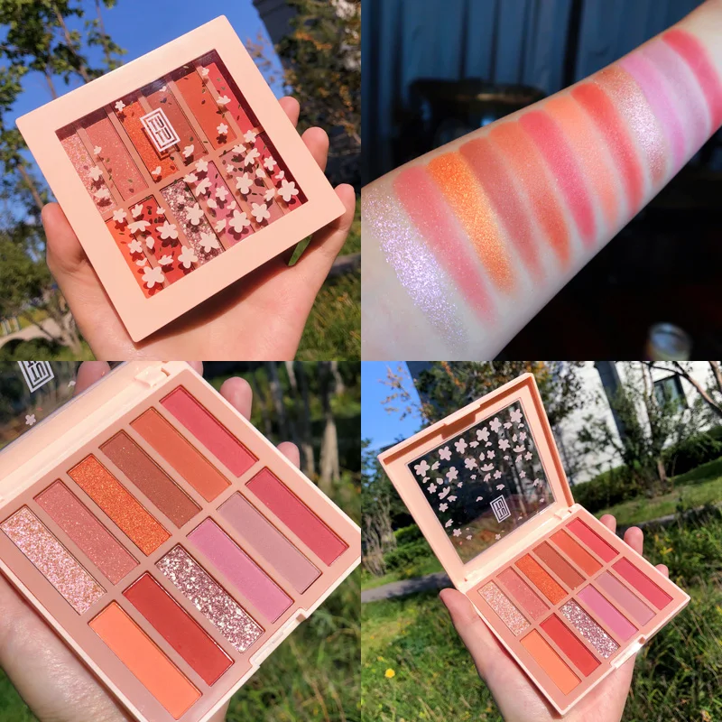 

12 цветов металлический Алмазный макияж тени для век Палитра мерцающие матовые блестящие тени для век Палитра искусственная Палитра Космет...