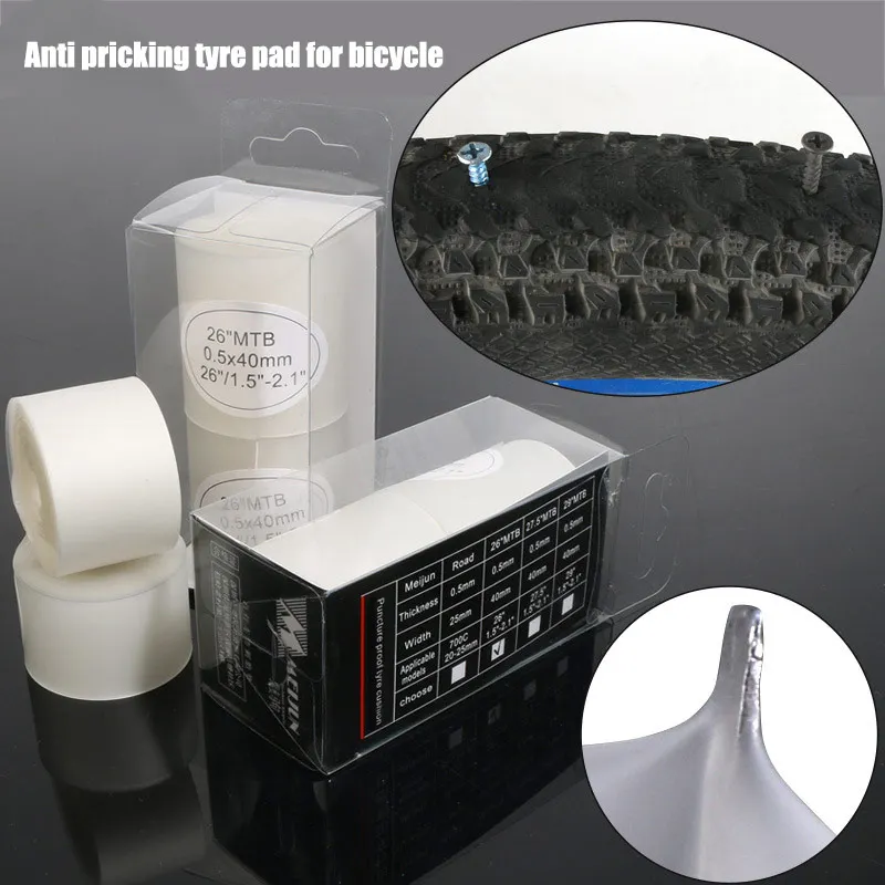 

2 Pcs/Set Road Bike Tires Liner Puncture Proof Cycling Tyre Protection Pad Bicycle Accessories Parts CMG786