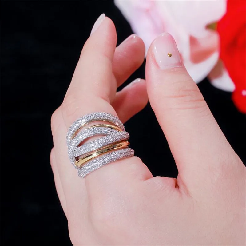 Популярные винтажные модные ювелирные изделия 14KT Белое золото заполнение