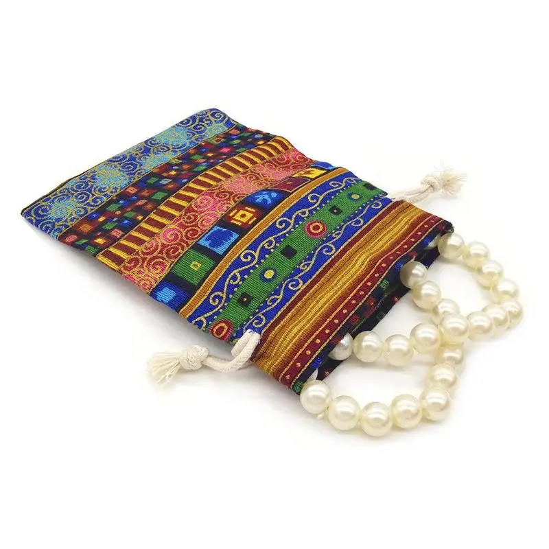 12pc Egyptian Style Jewelry Coin Pouch Print Drawstring Gift Bag Cotton Sachet Candy Travel Purse Ethnic | Дом и сад