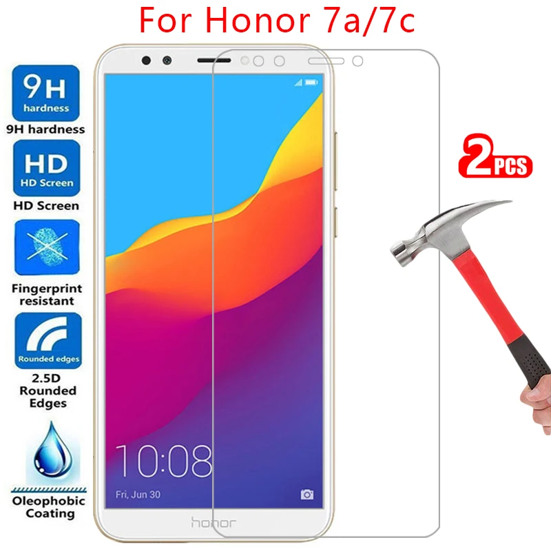 Закаленное стекло для защиты экрана honor 7a 7c pro чехол 7 a c a7 c7 7apro 7cpro защитный