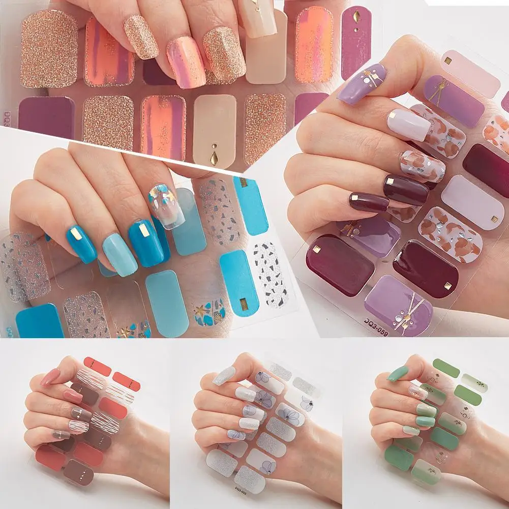 

Nail Polish Strips DIY Waterproof Nail Wraps Cute Cartoon Pattern Nail Stickers Nail Patch For Women Nail Art Stickers
