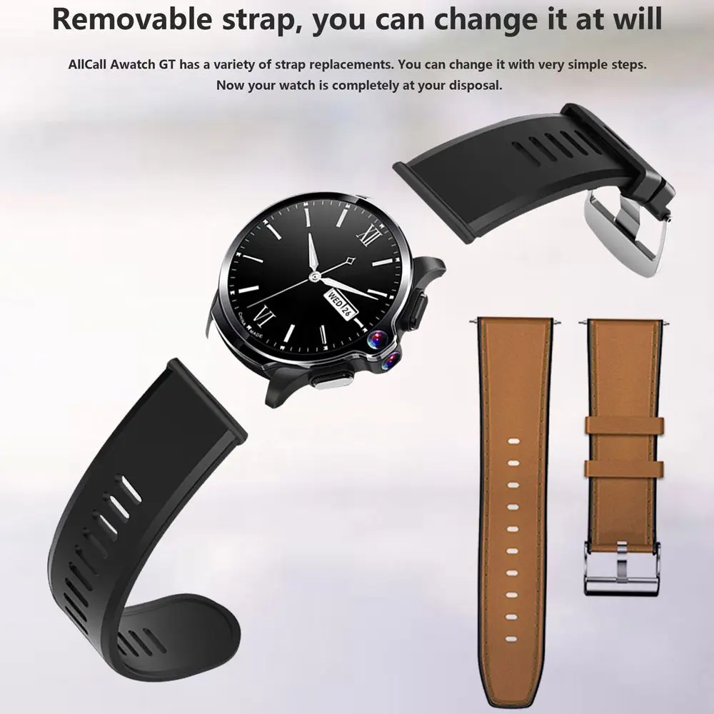 (Разблокировка лица) AllCall Awatch GT Face Recoginition Смарт часы Двойной чип система 3G 32G