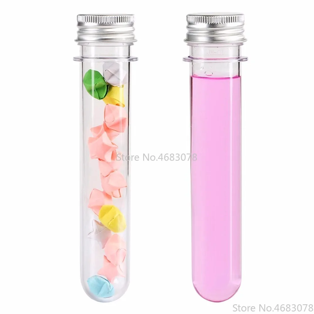 25 шт. 40 мл отличные прозрачные пластиковые пробирки с бутылочки алюминиевой