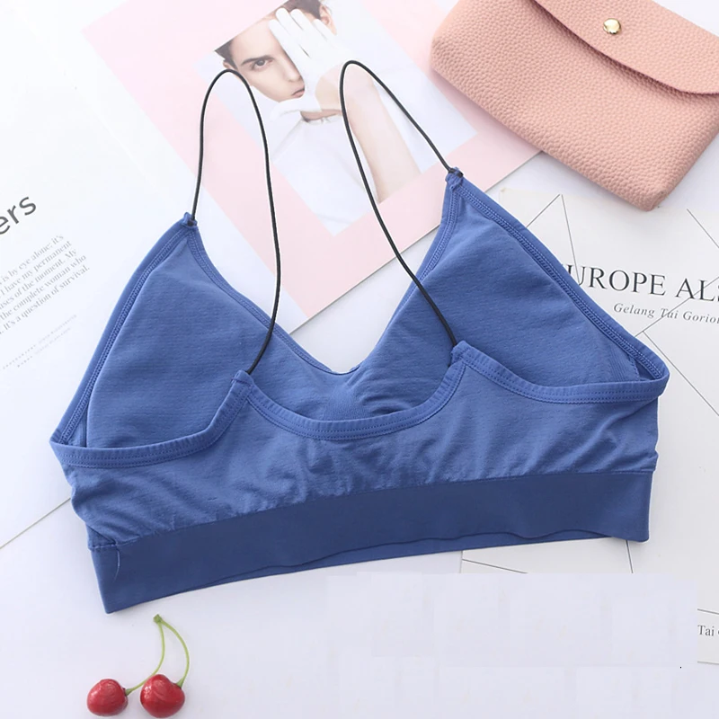 

Summer Tube Top Women Bras Thin Shoulder Strap Beauty Back Wrap Chest Female Tank Top Lingerie