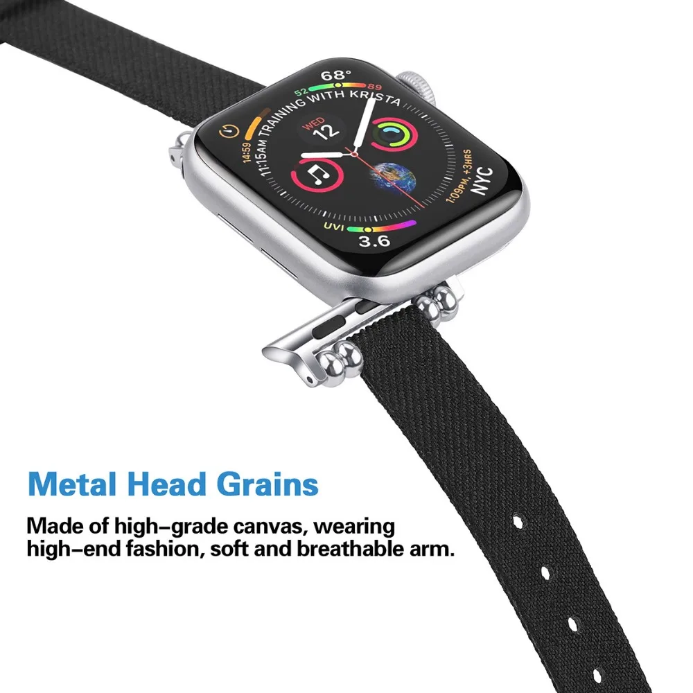 Модный браслет для Apple Watch женский ремешок 38 мм 40 мм 42 мм 44 мм тонкий ремешок для Apple iWatch тканевый ремешок серии 2 3 4 ремешок