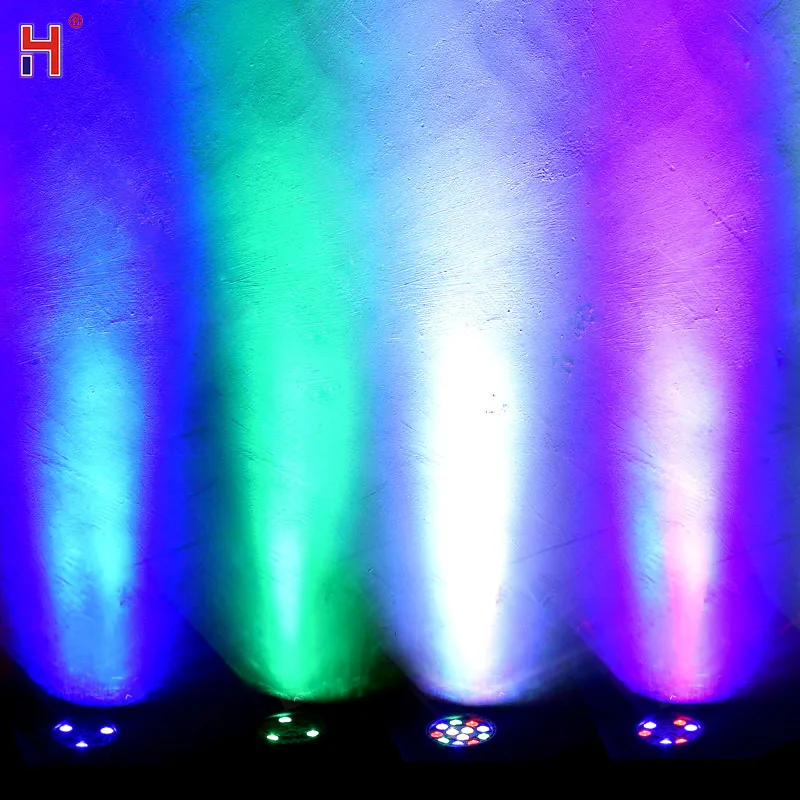 Плоский светодиодный прожектор Par 12x3W RGBW DMX сценическое освещение с DMX512 для