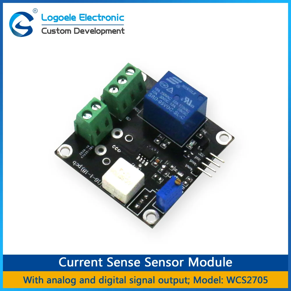 

High quality Current sensor module with relay short, Analog output, TTL level output Over-current protection current