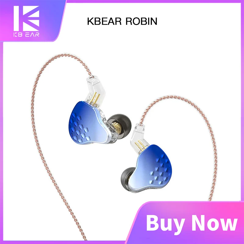 

KBEAR Robin 10 мм 1DD + 4BA гибридные наушники-вкладыши 2Pin 0,78 мм гальванический чехол из цинкового сплава с обновлением полости ПК KBEAR Lark