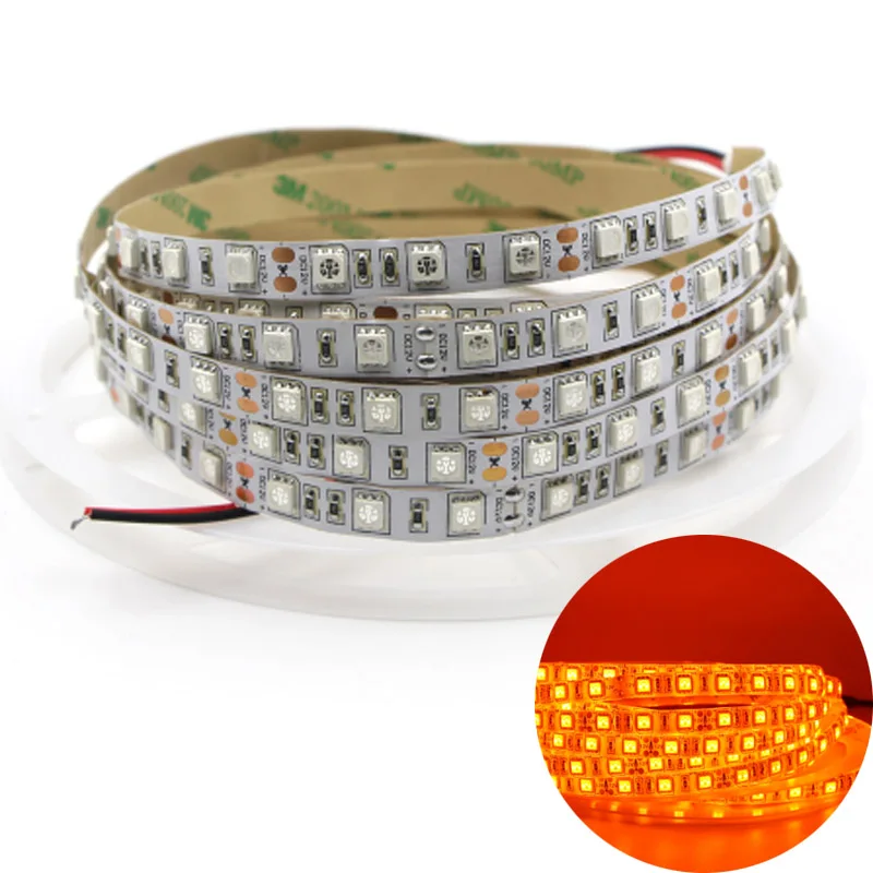 5050 60leds white DC12V SMD 5050 3528 светодиодный световой бар оранжевый 600nm истинный Оранжевый Светодиодный луч светодиодный свет с веревкой свет 12 в коридор моделирующая лампа - Испускаемый цвет: 5050 60leds white