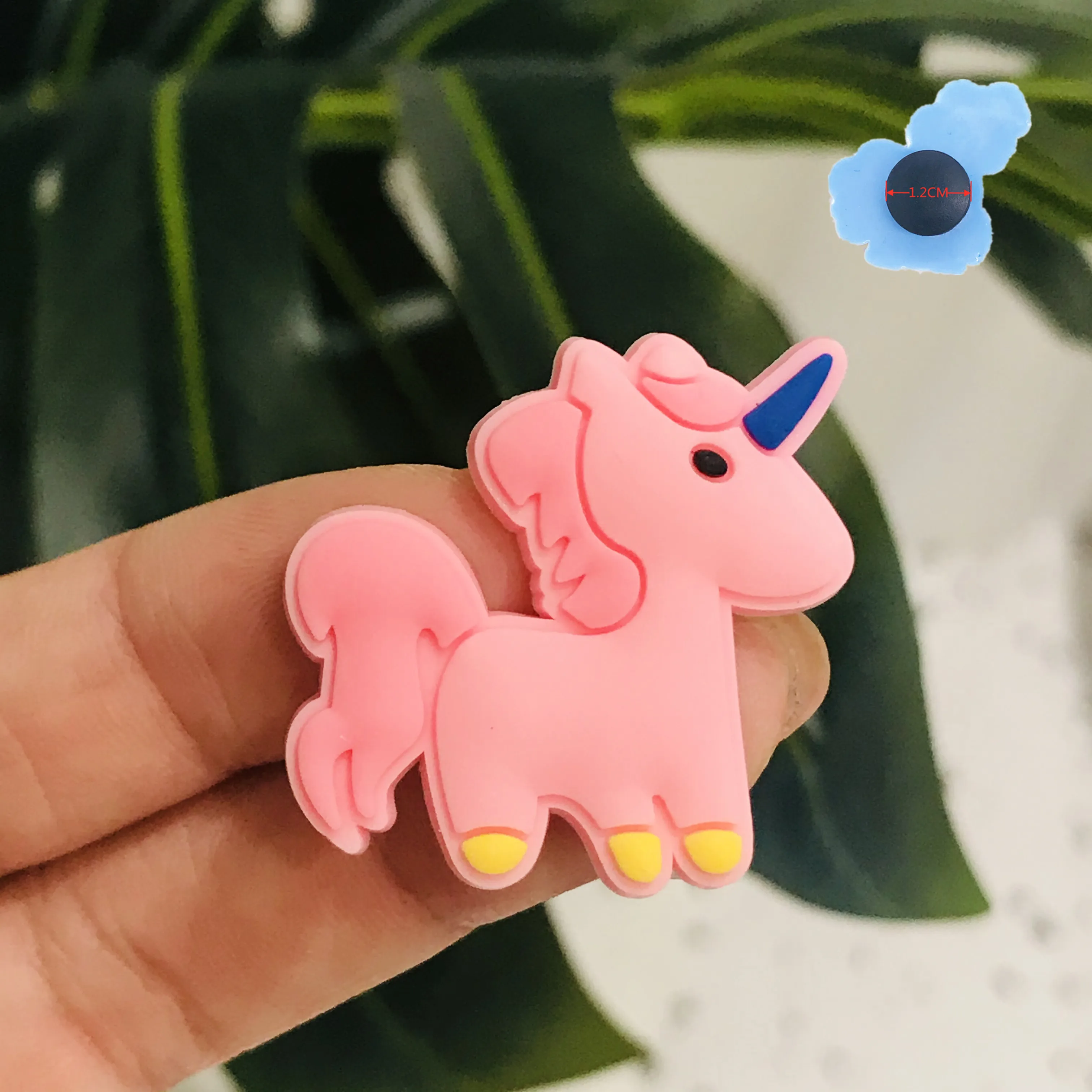 1 шт. Единорог ПВХ обувные очаровательные Мультяшные животные лошадь Радуга