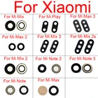 Стеклянные линзы для камеры Xiaomi Mi Note Max Mix 2s 2 3 Play Back, стекло с наклейкой, Запасные Запчасти