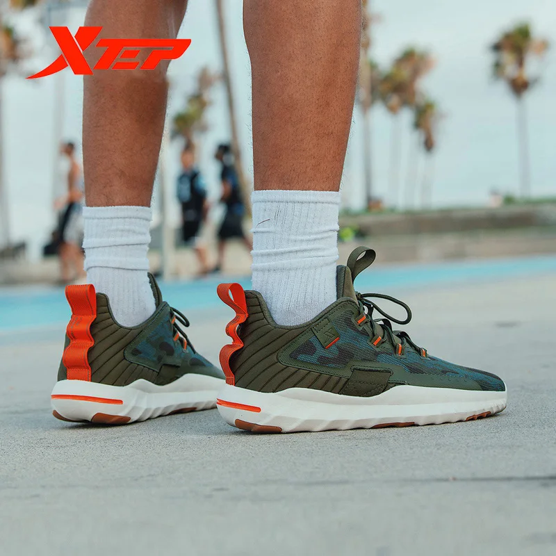 Xtep мужские баскетбольные кроссовки бесплатная доставка Осенние новые дышащие
