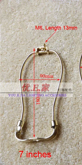 Комплект из 2-х предметов сверхпрочная золотистая/хромовая лампа-арфа Набор