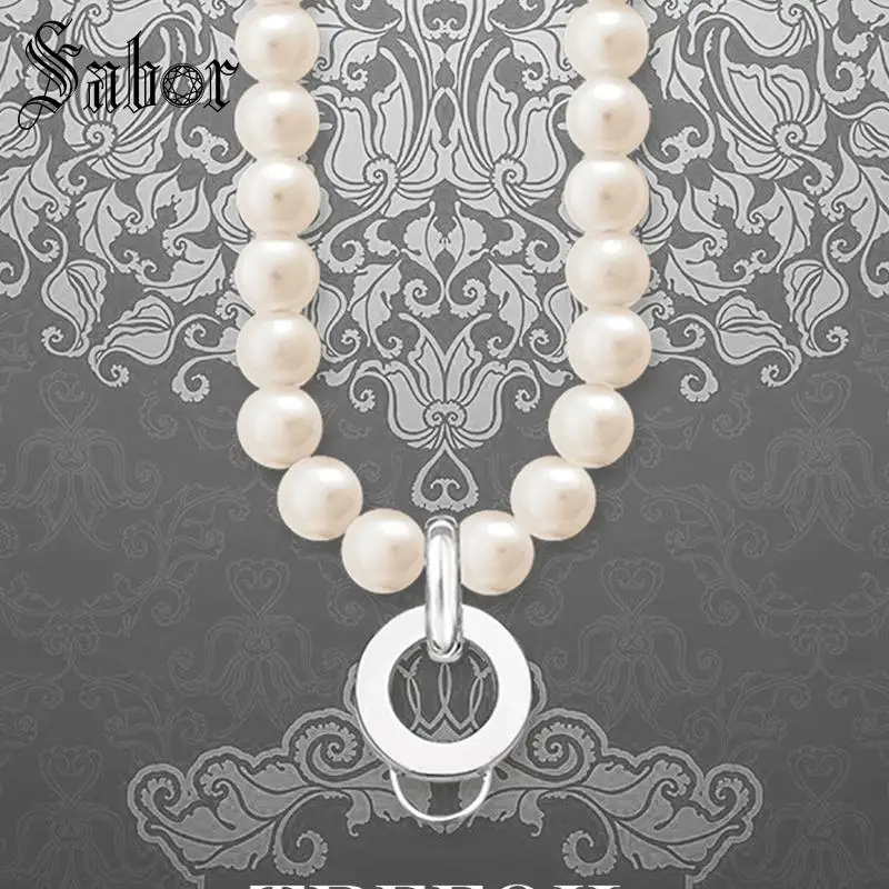 Очаровательное ожерелье из пресноводного жемчуга модное серебряное ювелирное