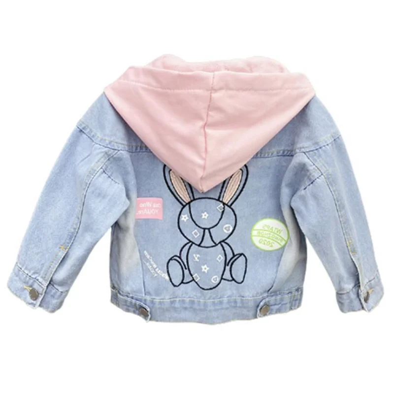 

Girls Denim Jacket Spring and Autumn Thin 2021 New Children's Spring Clothing for Girls Baby Loose Short Lapel Jackets