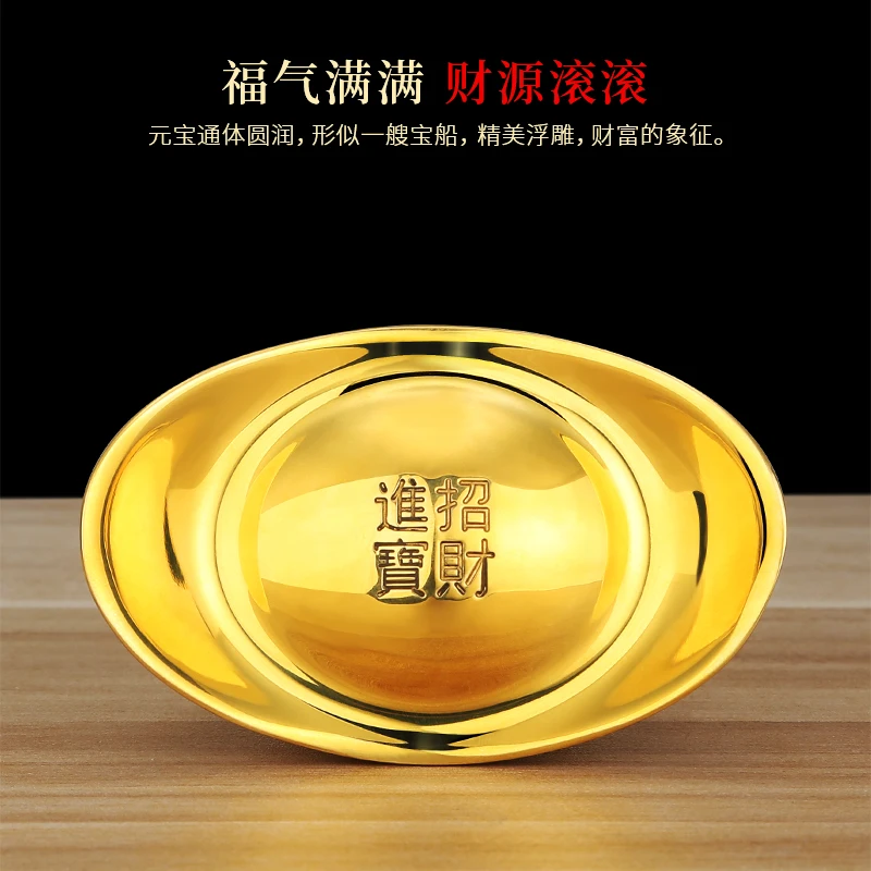 Цельный медный твердый золотой телефон счастливый слиток магазин аксессуары для