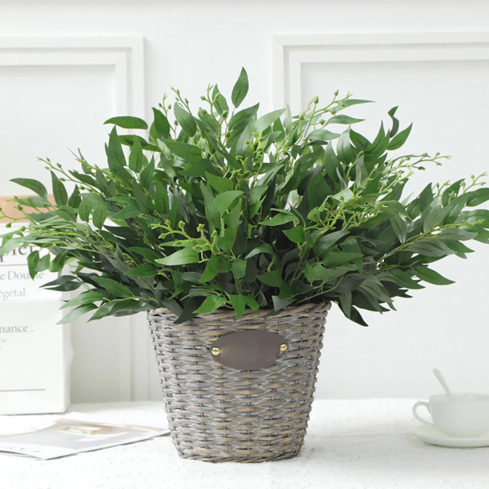 6 видов искусственных листьев эвкалипта букет травы для дома сада вечеринки